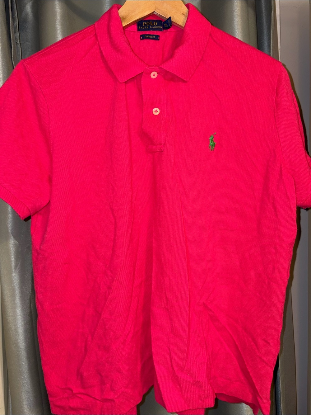 Polo by Ralph Lauren Women’s Polo Shirt - Hot Pink with Green Logo